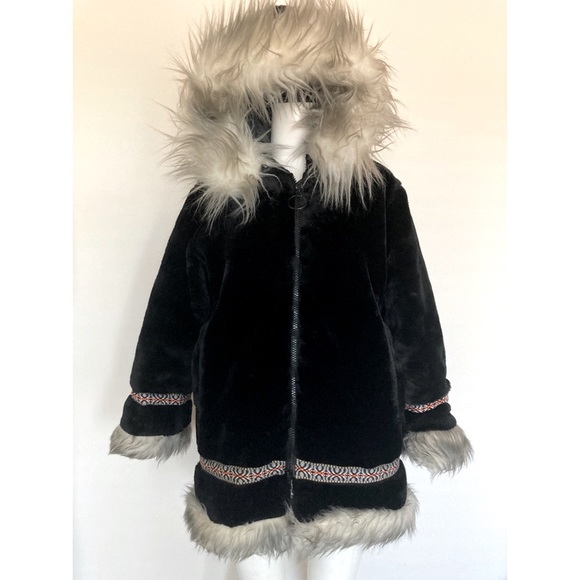 Vintage Jackets & Blazers - Vintage 70s Hansa Branta Faux Fur Coat Goose Down